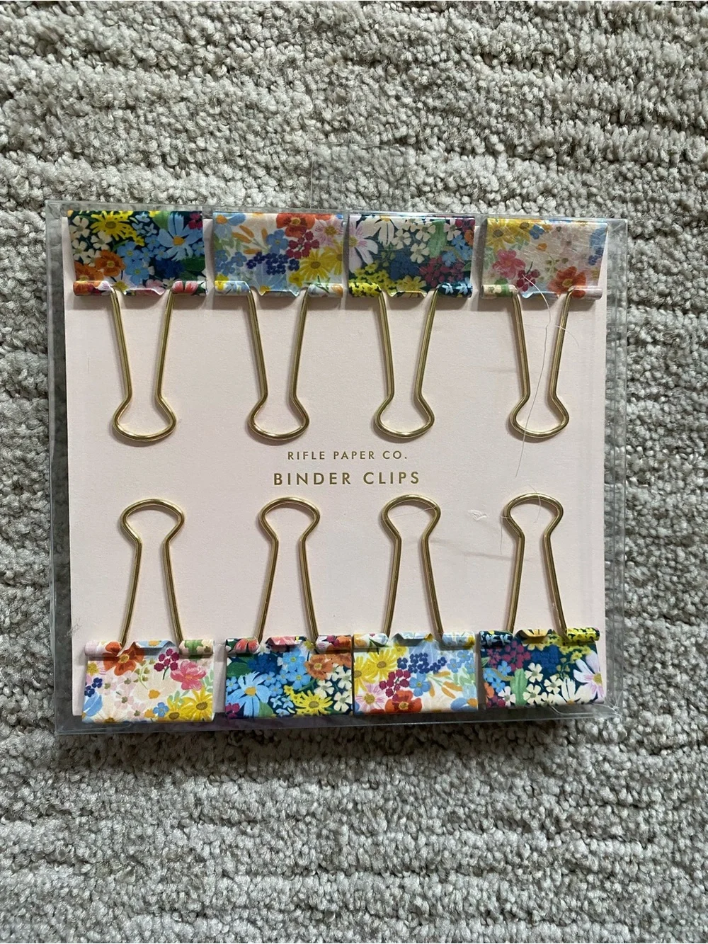 Rifle Paper Co. Floral to Gold Binder Clips - Assorted Multicolor